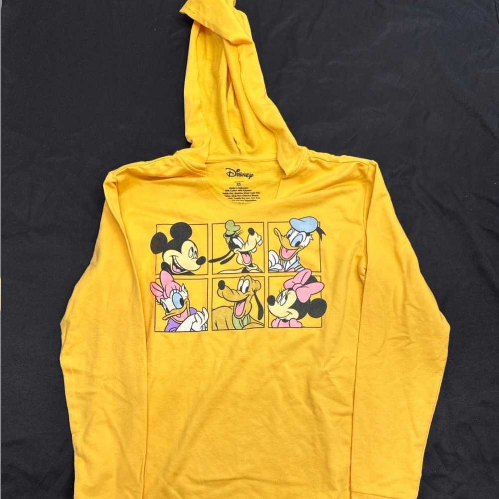 Disney Golden Hoodie with Iconic Characters